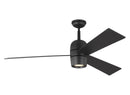 El ventilador de techo Alba 60 Collection  tiene un diseño moderno y rendimiento excepcional. Toldo: H: 2 3/8 '' Diámetro: 6 1/8 '' Puede montarse en un techo inclinado. Viene con un kit de luz y control remoto. Incluye un motor de CC ecológico y de bajo consumo. Tecnología LED avanzada.