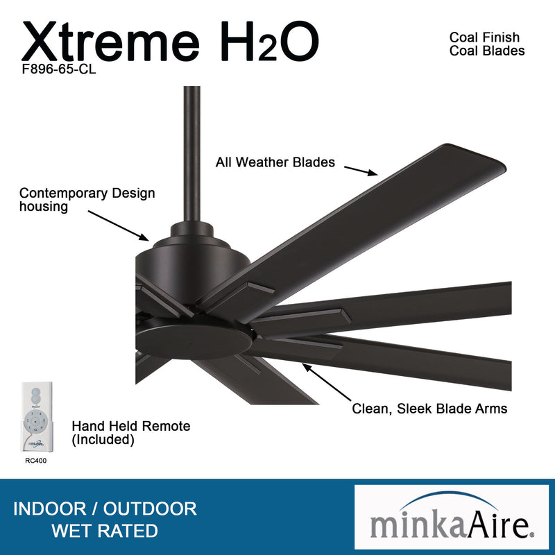 Ventilador de techo | Ventilador de Techo Xtreme H2O 65" con Luz LED