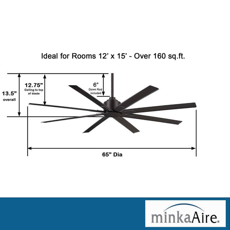 Ventilador de techo | Ventilador de Techo Xtreme H2O 65" con Luz LED