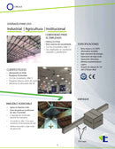 Este ventilador de 3 palas ofrece una eficiencia impresionante que minimiza el peso al tiempo que proporciona un movimiento de aire continuo en toda el área de influencia. Sencillo diseño  de gran volumen y baja velocidad, ideal para entornos industriales, proporciona el movimiento de aire necesario hasta 177,000 CFM. 