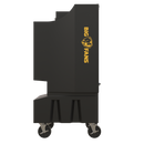 Enfriador evaporativo perfecto para talleres, cocheras y estudios de hasta 1,200 pies2 (110 m2). Control de velocidad variable. Diámetro del ventilador de 18 pulgadas (46 cm). Medios de enfriamiento de 8 pulgadas (20 cm)- Depósito de agua de 16 galones (73 lt). Garantía de 3 años