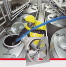 Extractores axiales a prueba de explosión, desarrollados con base en normas internacionales para operar en ambientes de riesgo explosivo. Motor a prueba de explosión, 4 polos, trifásico 208-230/460, acoplado directamente a la hélice. 