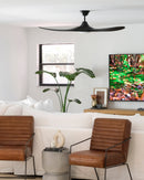 El popular v entilador de techo Maverick de Monte Carlo disponible con una luz LED integrada. Tecnología LED avanzada. Consta de conjuntos de chips LED de la más alta calidad para un rendimiento y confiabilidad superiores. Con una silueta moderna y elegante, un motor de CC y una gran eficiencia energética