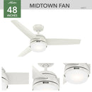 Hunter Ventilador de Techo Midtown con Luz 48 Pulgadas