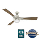 Hunter Ventilador de Techo Signal con Luz y WI FI 54 pulgadas