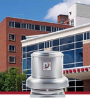 CRH Extractores centrífugos de tejado: Su diseño aerodinámico, les permite guiar el aire dentro de la estructura del ventilador, sin turbulencia. Su construcción en aluminio rechazado, brinda una apariencia estética, peso ligero y otorga una resistencia contra agentes corrosivos del medio ambiente.