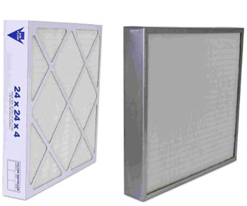 Filtro de aire minipleat: MERV 11, 13, 14 Y 15. Filtros de diseño compacto de alta eficiencia 65%, 85%, 95% y 98%. Disponible en 2” y 4” de espesor nominal. Muy baja resistencia al flujo del aire y larga vida útil. Marco de cartón resistente a la humedad y de doble pared o marco de metal. Ideal para espacios limitados.
