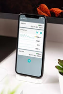 Medidor de CO2 profesional con sensor inalámbrico autónomo alimentado por batería para monitorizar el CO2, la temperatura, la humedad relativa y la presión atmosférica en el hogar, oficina, etc. Portátil, fácil de instalar y operar. Le permite saber cuando los niveles monitorizados se han vuelto insalubres.